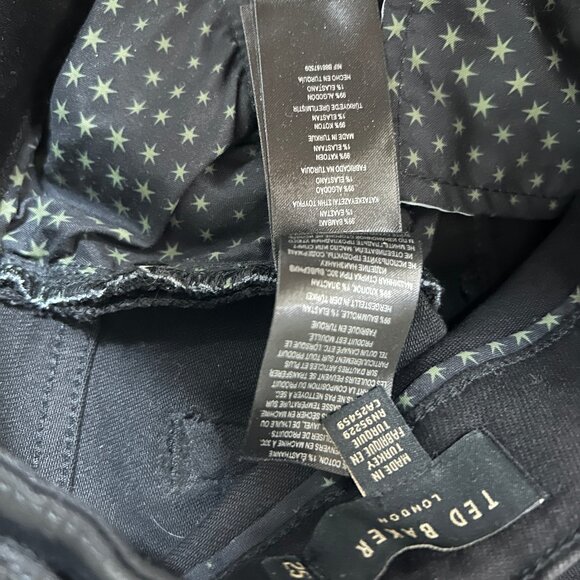 Ted Baker "Ursi" Black Straight Leg Jeans, Size 25, Five Pockets - Picture 4 of 5